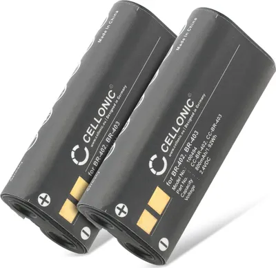 Image de CELLONIC 2x Batterie pour Appareil photo Compatible avec Olympus DS-2300, DS-3300, DS-4000, BR-402 - (800mAh, 2.4V)