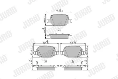 Produktbild von JURID Bremsbeläge Satz Hinten für FIAT 500 (312) 573445J