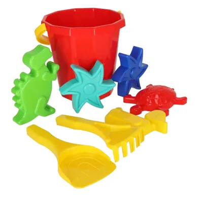 Produktbild von DIPLO W-127 Sandkasten Spielzeug Eimer Schaufel Harke Formen 9pc.