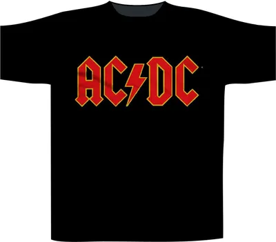Produktbild von AC/DC - Logo Uni großes T-Shirt - Schwarz