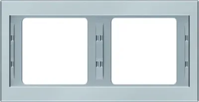 Immagine prodotto di Cornice Berker doppia orizzontale, K.5, acciaio inox, metallo satinato, 1 pz.