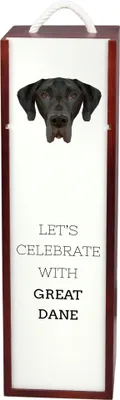 Imagen del producto de Art-Dog Caja de regalo para vino – Gran danés I – con caja de regalo