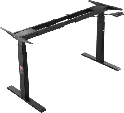 Imagen del producto de Estructura para escritorio de pie eléctrico, con doble motor, ajustable de 65 a 129 cm de altura, color