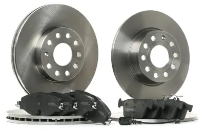 Produktbild von RIDEX Bremsenset Vorne Hinten Bremsscheiben Beläge Satz für VW Golf VII Schrägheck (5G1, BQ1, BE1, BE2) 288 272,0mm