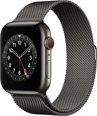 Produktbild von Apple Watch Series 6 44mm (A2376) Graphite Stainless Milanaise Graphite CEL Neu