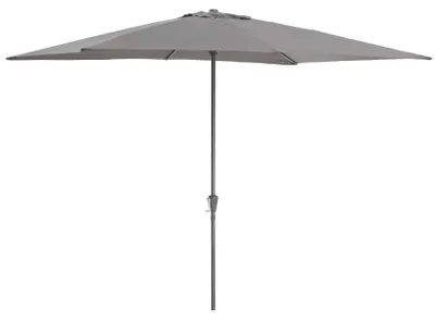 Produktbild von Sonnenschirm rechteckig 200 x 300 cm, Schirm mit Kurbel für Balkon oder Terrasse, Marktschirm, Gartenschirm, Terrassenschirm, mit Windauslass, dunkelgrau