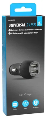 Obrázek produktu pro Nabíječka 2 porty USB - Rychlé nabíjení - 4800 mA - 12/24V