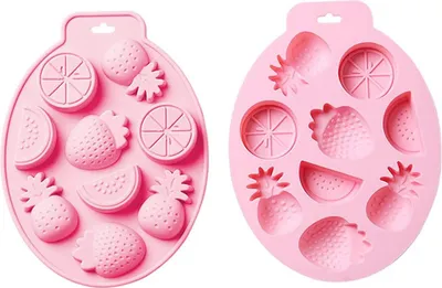 Produktbild von 3D Lebensmittelgeeignete Obstformen Silikon Kuchenrand Fondant Formen - Set von 2 Stück