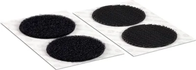 Produktbild von VELCRO® Klettpunkte Extra Stark Selbstklebend, Haken & Flausch 45mm x 6 sets Schwarz