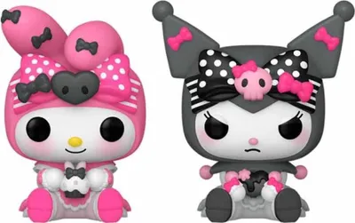 Zdjęcie produktu dla Hello Kitty Funko POP! winylowy brelok do kluczy 2-pak My Melody & Kuromi 4 cm