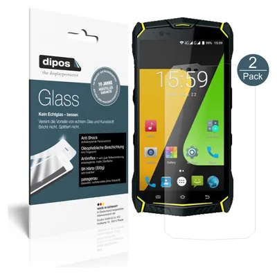 Produktbild von 2x Schutzfolie für Jesy J9S matt - Anti-Shock 9H Folie dipos Glass Displayfolie