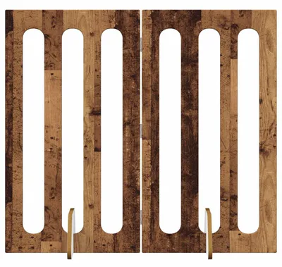 Image de Clôture pliable pour animaux 2 pcs Bois de chêne