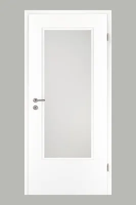 Produktbild von Pertura Zimmertür Yori CPL weiß (ähnlich RAL 9010) 86,0x198,5 cm Rechts mit Lichtausschnitt G3 (ohne Glas)