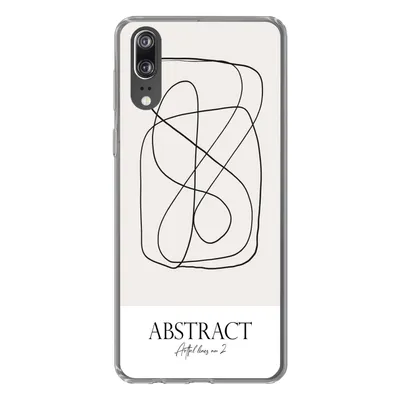 Produktbild von MuchoWow® Handyhülle Schutzhülle Hülle für Huawei P20 Kunst - Linienkunst - Abstrakt Silikon Softcase Handy Hülle - Hardcover