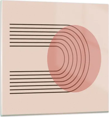 Produktbild von Bilder auf glas - Einteilig - Abstraktion Minimalismus Kreide - 60x60cm - Glasbilder - Wandbilder - Bilder - Wanddekoration aus Glas - Glas Bilder - Wandbild auf Glas - GAC60x60-4446