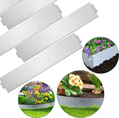 Produktbild von Rasenkante Einfache Montage Profilkante Rasenborde Gartenpalisade Beetrand 100x18cm 5m