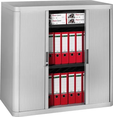 Produktbild von PAPERFLOW Rollladenschrank lichtgrau ohne Fachböden 110,0 x 41,5 x 104,0 cm