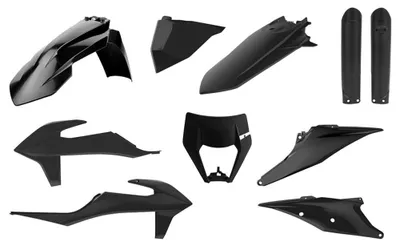 Produktbild von POLISPORT Plastik-Kit Schwarz - passend für KTM EXC/EXC-F