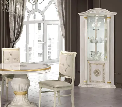 Produktbild von Eckvitrine Vitrine Anrichte Vitrinen Luxus Glas Schrank Schranke Eck Holz Design