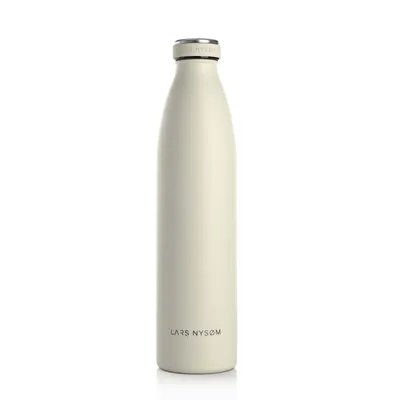 Produktbild von LARS NYSØM Trinkflasche Edelstahl | BPA-freie Isolierflasche | Auslaufsichere Wasserflasche für Sport, Fahrrad, Hund, Baby, Kinder 1000ml Buttercream