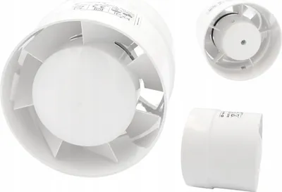 Produktbild von Axialer Kanalventilator - Ø 100 mm - 105 m³/h Luftstrom - Standard Modell - Für Lüftung - Robuste Bauweise