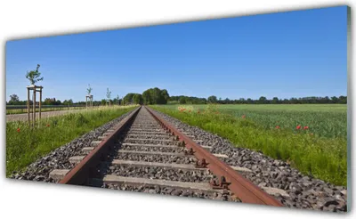 Produktbild von Glasbilder 125x50 Wandbild Druck auf Glas Gleise Architektur