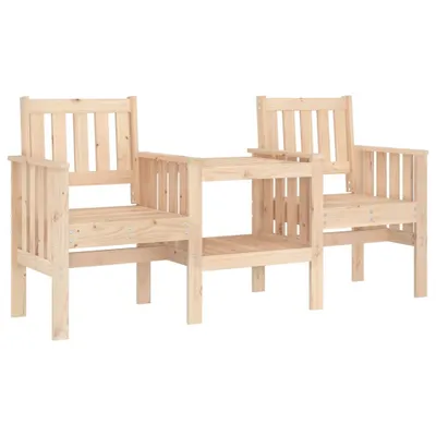 Produktbild von Gartenbank mit Tisch 2-Sitzer Massivholz Kiefer