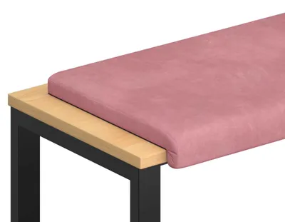 Image de vidaXL Coussin de sol en velours, rose, profondeur 35 cm