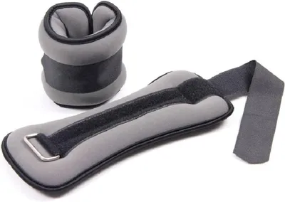 Immagine prodotto di Set di pesi per caviglie - Fasce con zavorra per le gambe - Allenamento della forza - Chiusura regolabile - 2 pezzi da 1 kg - Colore nero