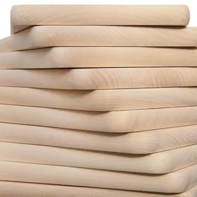Produktbild von Frühstücksbrettchen Holz - Natur Buche unbehandelt - Holzbrettchen - Küchenbrett Küchenutensilien - ca.24 x 14 x 1.5 cm - Schneidebrett 5er Set