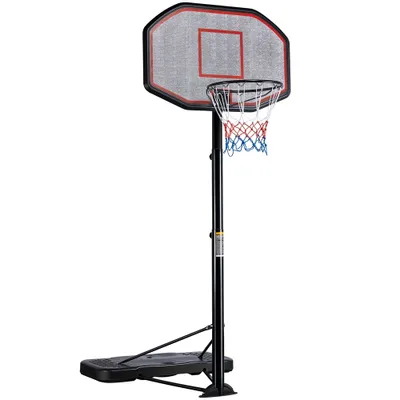 Produktbild von Yaheetech Basketballständer Basketballkorb mit Rollen, 218-306cm höhenverstellbar, Basketballkorb Wasser/Sand befüllbar, Basketballanlage fürs Innen-/Außenbereich