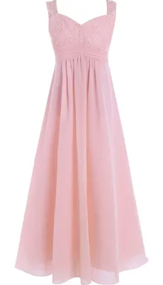 Produktbild von Mädchen Kinder Kleid Gr. 168 Cm Festlich Hochzeit Prinzessin Partykleid Brautjungfern Chiffon Kleider