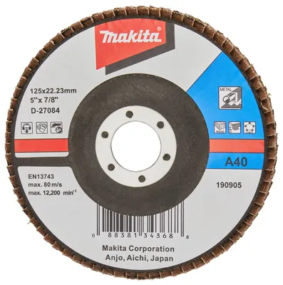 Produktbild von Makita Fächerschleifscheibe 125 mm, A40