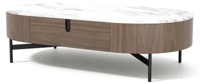 Produktbild von FURNLUX Couchtisch Silario Braun Und Schwarz 140 Cm / Hauptfarbe: Braun / Abmessungen: 140 x 38 x 75