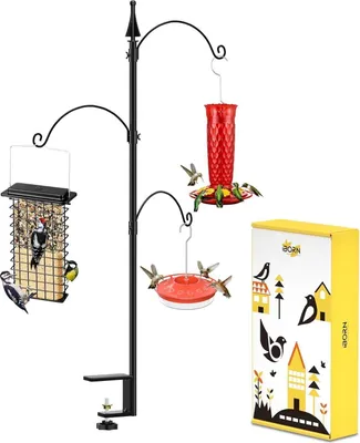 Obrázok produktu pre Kovové kŕmidlo pre vtáky na palubu - Kŕmna stanica 65 cm - Zavesenie na terase/balkóne - Prilákanie voľne žijúceho vtáctva