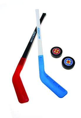 Produktbild von Hockeyspielset mit zwei Hockeyschlägern und zwei Pucks für Kinder ab 3 Jahren