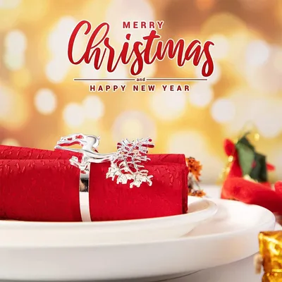 12 Stück Weihnachts Rentier Serviettenringe, Hauptbild