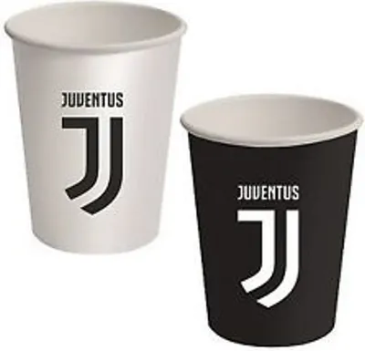 Zdjęcie produktu dla Kubek do picia Juventus 8 sztuk czarno-biały 250 ml - jeden rozmiar