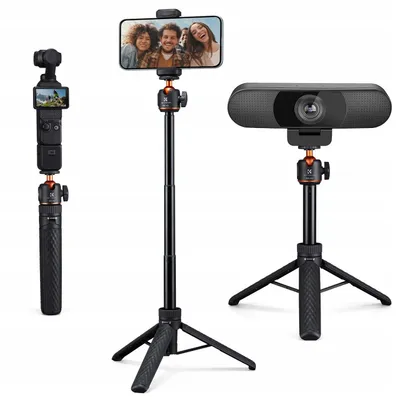 Zdjęcie produktu dla Mini statyw + Kijek selfie stick 65cm Głowica 360° Uchwyt do telefonu K&F / KF09.180S1