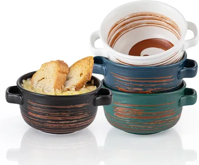 Produktbild von Suppenschalen 595 ml, 4er-Set, Keramik, für Suppe