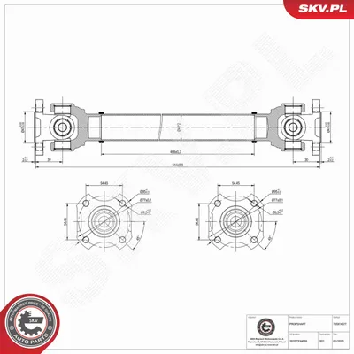 Produktbild von ESEN SKV 76SKV027 Antriebswelle Vorne für BMW 5 Limousine (E60) 5 Touring (E61)