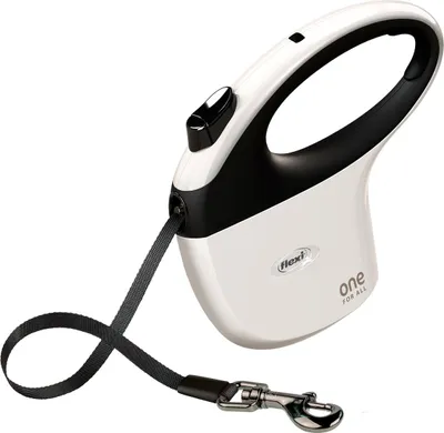 Produktbild von FLEXI One for All S weiß - schwarz - automatische Hundeleine für Hunde bis 30 kg - 5 m