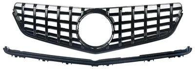 Produktbild von Frontgrill, kompatibel mit Mercedes E-Klasse, Direkt-Ersatzdesign, wie gezeigt