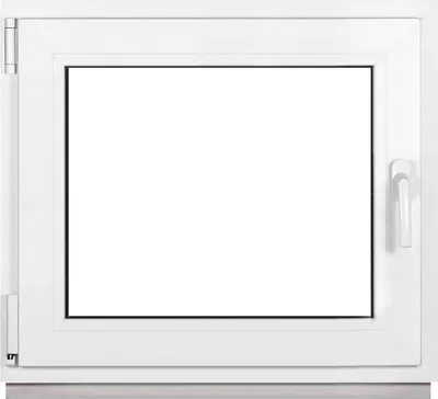 Produktbild von Framex Kellerfenster Fenster Kunststofffenster Weiß Breite x Höhe 75 x 60 cm (750 x 600 mm) 2fach (32 mm) Dreh Kipp DIN Links - Premium