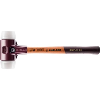 Image de Halder Schonhammer diamètre 30mm 320g Simplex avec manche bois super-plastique blanc - 3007030