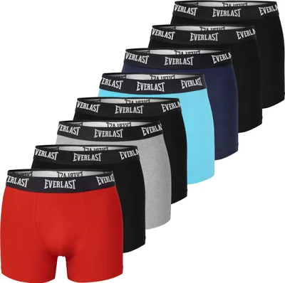 Produktbild von Everlast 8er Pack - Herren Boxershorts aus Baumwolle, Unterhosen für Männer, M