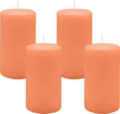 Produktbild von 4er Set Adventskranzkerzen Lachs Ø 70 x 130 mm