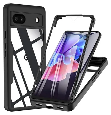 Produktbild von 360° Hülle für Google Pixel 6A Rundum vollschutz mit Integriertem Displayschutz Schwarz