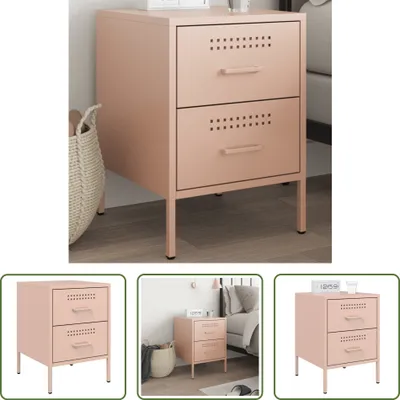 Produktbild von The Living Store Nachttisch Rosa 36x39x50,5 cm Stahl