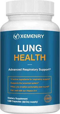 Produktbild von Lung Health (120 Kapseln) Nahrungsergänzungsmittel, Lunge, Atemwege, Reinigung, Entgiftung, Brust, Atmung, Husten